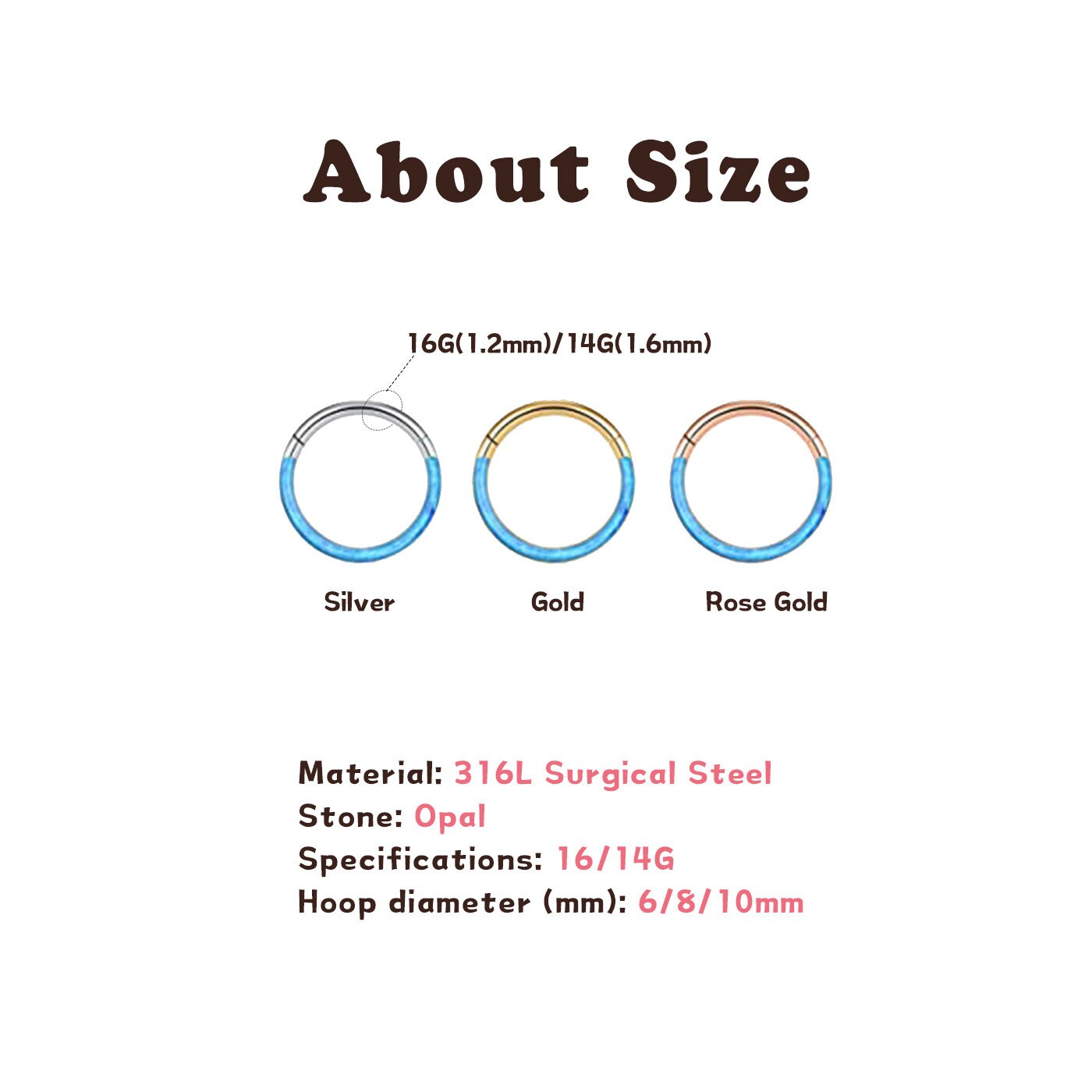 Stainless Steel Nose Chain: Triple O Ring, Double Nostril Piercing - Finland - Foto 4