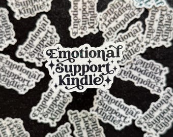 Emotional Support Kindle Reader Sticker • Shimmery Holo Celestial Magical Bookish