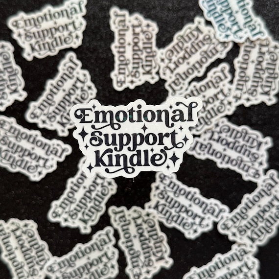Emotional Support Kindle Reader Sticker • Shimmery Holo Celestial Magical Bookish