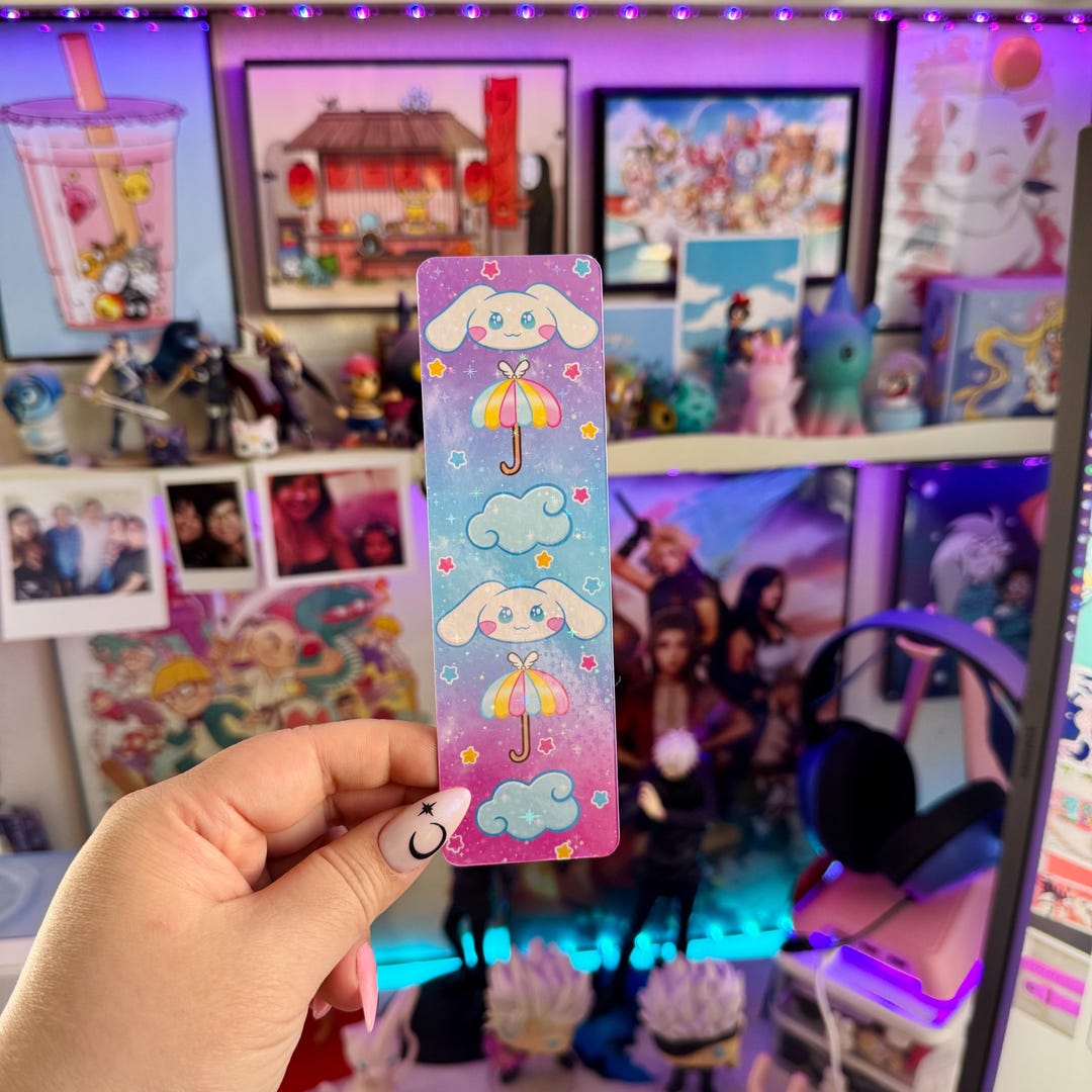 Kawaii Cute Puppy Dog Bookmark • Sturdy, Starry Holo Laminated - Etsy