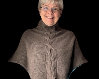 Luxury poncho knit with Qiviut