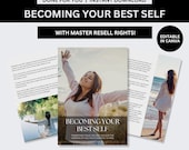 Becoming Your Best Self with Master Resell Rights (MRR) | Editable Canva Template Digital Product | Personal Development PLR eBook