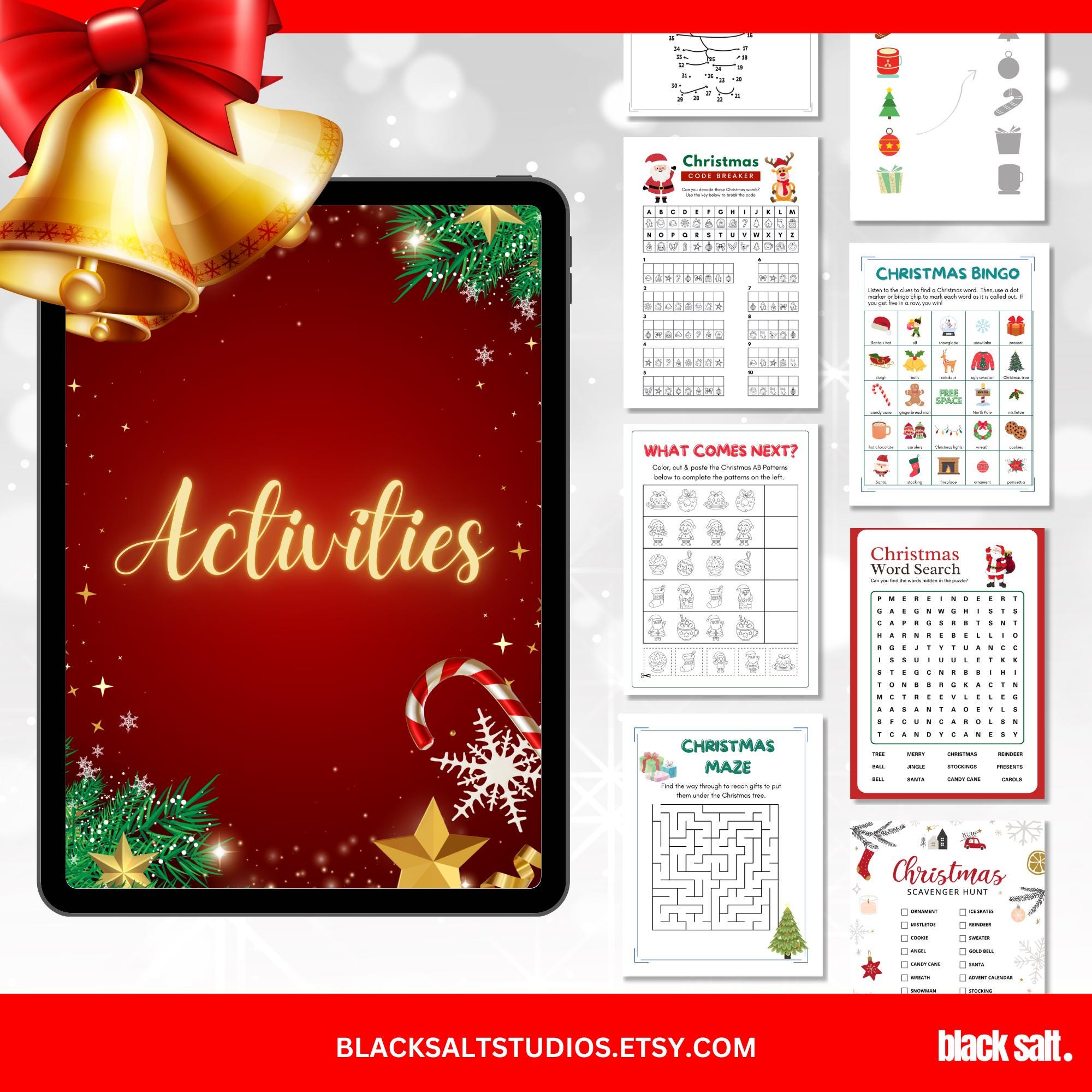 500+ Kids Christmas Mega Bundle Printable Fun Activities, Colouring ...