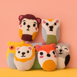 Tierpuppen, Tierpuppen, Stanznadel, Teppich einhängen, Stickdatei, Muster, Stanznadel Muster, PDF Pattern, Nadel, Stanzmuster.