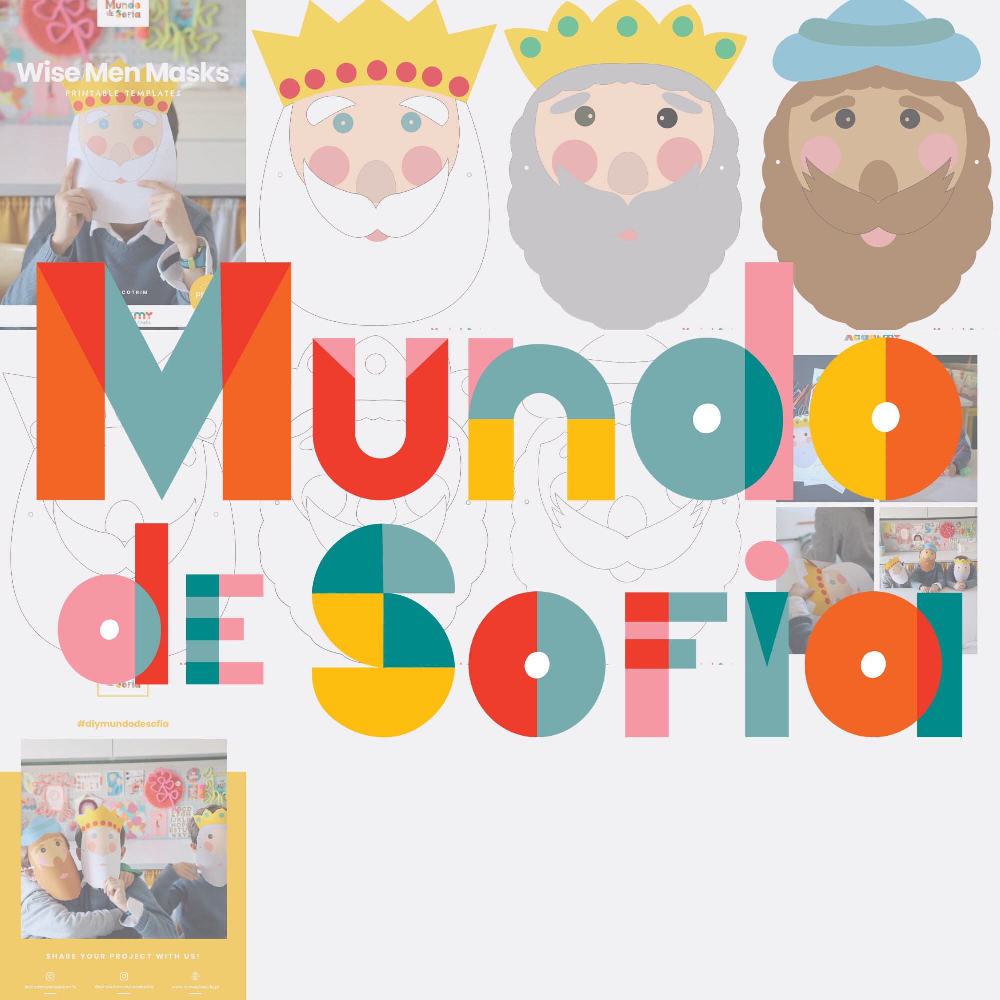 Wise Man Mask, Instant Download, Paper Craft, Kids Activity DIY, Diy ...