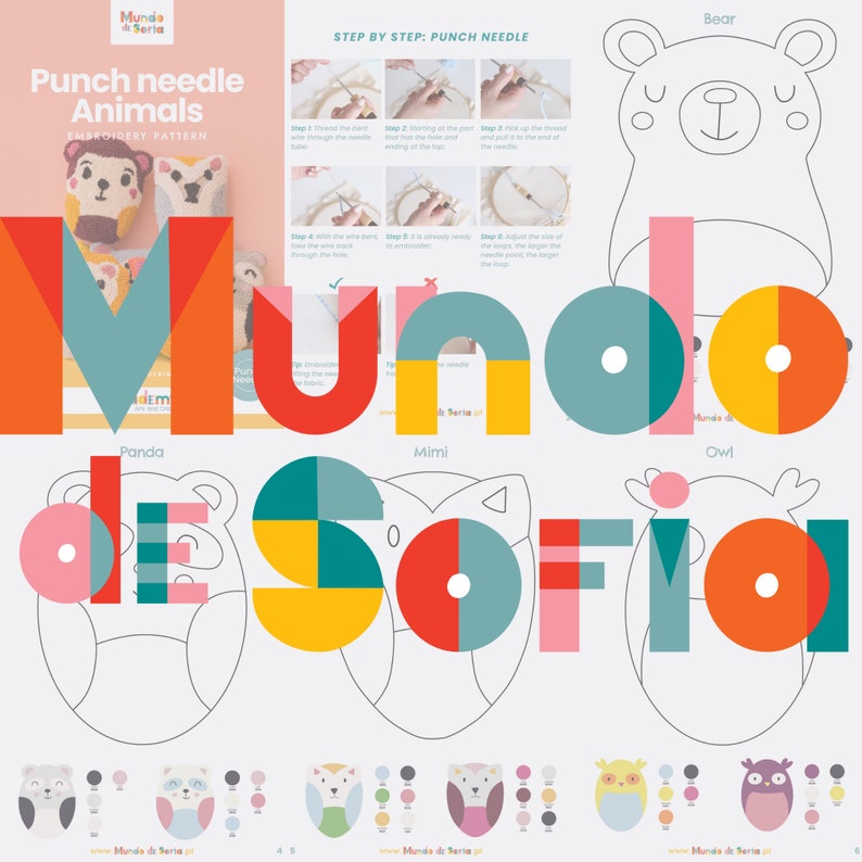 Animal Puppets, Animal Dolls, Punch Needle, Rug Hooking, Embroidery ...