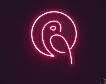 Letrero de neón de loro con luz LED para decoración de pared de habitación, regalo personalizado para dormitorio o sala de estar