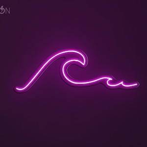Sea Wave Neon Sign, Beach Decor, Sea Wave Neon Light, Ocean LED Wall Art, Neon Art, Home and Office Decoration, Custom Neon Sign, Gift Idea