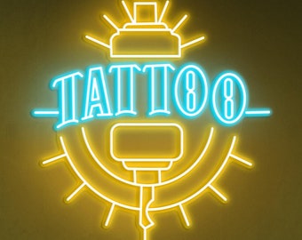 Tattoo Neon Sign, LED Wall Art Decor, Tattoo Studio & Home
