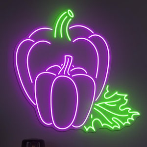 Bell Pepper Neon Sign, Bell Pepper LED Light, Vegetable Shop Wall Decor, Bell Pepper Spice Neon Art, Kitchen Neon Light, Bell Pepper Lover