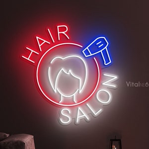 Hair Salon Neon Sign LED Light for Salon Decoration, Shop Decor, Hair Salon Wall Art, Neon Sign for Beauty Salons, Shop Decor, Gift Idea