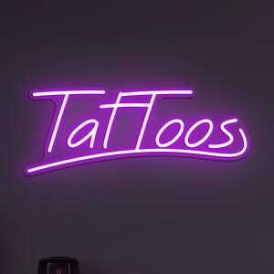 Tattoos Neon Sign, Tattoos LED Light, Tattoos Logo Decor, Tattoo Shop Wall Art, Tattoo Artist Sign, Tattoo Studio Light, Tattoo Room Decor