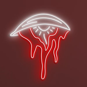 Weinendes Auge Leuchtreklame, weinendes Auge LED-Licht, Auge Neon Wandkunst, Horror Auge Wanddekor, benutzerdefinierte Leuchtreklame, Spielzimmer Dekor, weinende Auge Kunst