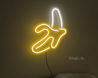 Banana Neon Sign, Banana Wall Décor Light, Banana Fruit Neon Art, Kids' Room, USB Powered Banana Night Lamp, Birthday Party Decoration, Gift