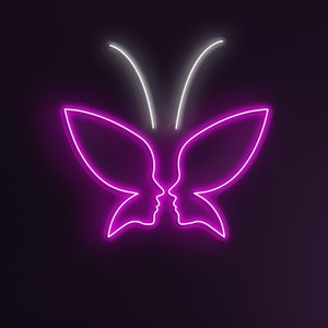 Butterfly Neon Sign, Butterfly LED Light, Girl Room Wall Decor, Animal Shop Art, Butterfly Lover Gift, Cute Butterfly Sign, Kids Room Decor