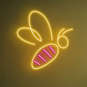 Bee LED Neon Sign, Honey Neon Light, Bee Wall Art, Bee Neon Art Sign, Led Decor, Beehive Wall decor, Kids Room Decor, Led Neon Light, Gift