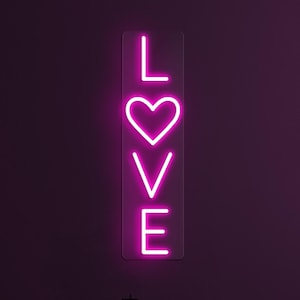 Love Neon Sign, Love LED Light, Wedding Party Wall Decor, Romantic Home Decor, Love Heart Wall Art, Engagement Backdrop Sign, Couples Gift