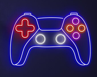 ゲームコントローラーのネオンサイン、ゲームコントローラーのLED