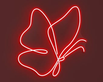Butterfly LED Light Neon Sign, Animal Shop Kids Room Wall Decor Gift
