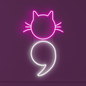Cat Neon Sign, Anime Cat Led Light, Cute Cat Wall Decor, Cat Room Wall Art, Animal Shop Neon Sign, Pet Shop Decor, Kids Room Neon Art, Gift