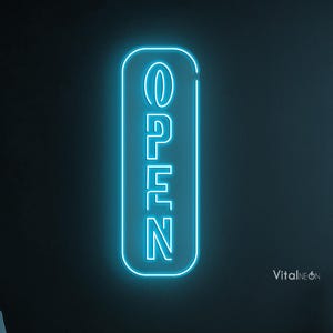Open Neon Sign, Open LED Light, Open Wall Art, Welcoming Sign, Business Logo Art, Decor for Cafe, Store, Bar & Shop, Hanging Opening Sign