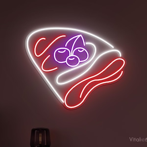 Crepe Neon Sign, Crepe LED Light, Dessert Wall Decor, Custom Neon Sign, Sweet Treat Wall Decor, Dessert Shop Wall Art, Yummy Crepe Sign