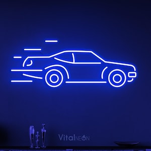 Sports Car Neon Sign, Sports Car LED Light, Racing Car LED Neon Art, Auto Shop Neon Sign, Car LED Sign, Game Room & Garage Decor, Home Decor