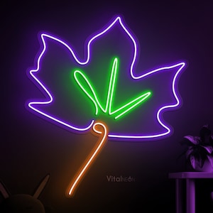 Ahornblatt Leuchtreklame, Benutzerdefiniertes Blatt Neonlicht, Kinderzimmer & Hauswanddekor, Büro Leuchtreklame, Geburtstagsfeierdekor, LED Blatt Kunst, Haus Geschenk