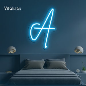 Letrero de neón personalizado con letras de la A a la Z, nombre de neón para guardería, dormitorio de niñas y niños, decoración de dormitorio, regalo de cumpleaños personalizado para niños, decoración de guardería