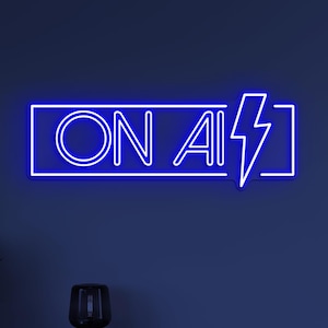 On Air Neon Sign, On Air LED Light, On Air Lightning Wall Decor, Live News Channel Decor, On Air Podcast Wall Decor, Live Show Neon Light