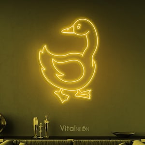 Duck Neon Sign, Duck LED Light, Duck Wall Art, Bird Neon Sign, Nursery Room Wall Art, Kids Room Decor, Home Decor, Custom Duck Neon Sign