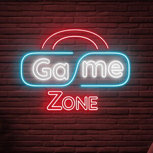 Game Zone Neon Sign, Game Zone LED Light, Game Room Wall Decor, Boys Led Sign, Gift for Boys Birthday, Gaming Zone Wall Art, Game Love Gift