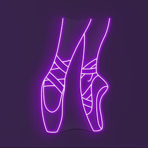 Ballet Shoe Neon Sign, Ballet Shoe LED Light, Dancing Shoe Wall Decor, Dance Studio Wall Art, Ballerina Neon Sign, Gift For Ballet-Dancer