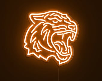 Tiger Head Neon Sign LED Light Animal Wall Decor Man Cave Home Wildlife Gift