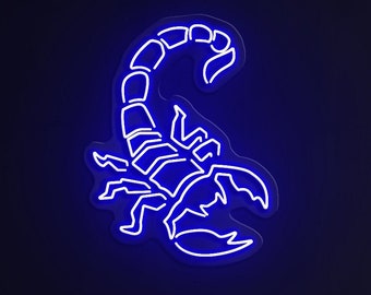 Scorpion Neon Sign, Scorpion Neon Light, Home Art and Room Lighting, Gift for Scorpio Zodiac Fans, Scorpio Neon Light for Bedroom and Home