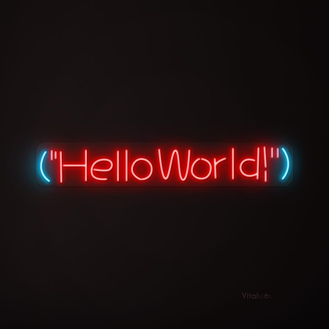 Helloworld Sign In Hello World Neon Sign, LED Modern Wall Art for Entryway or Living Room ...