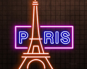 ネオン管（本物）PARISエッフェル塔 ネオン管（本物）PARISエッフェル塔