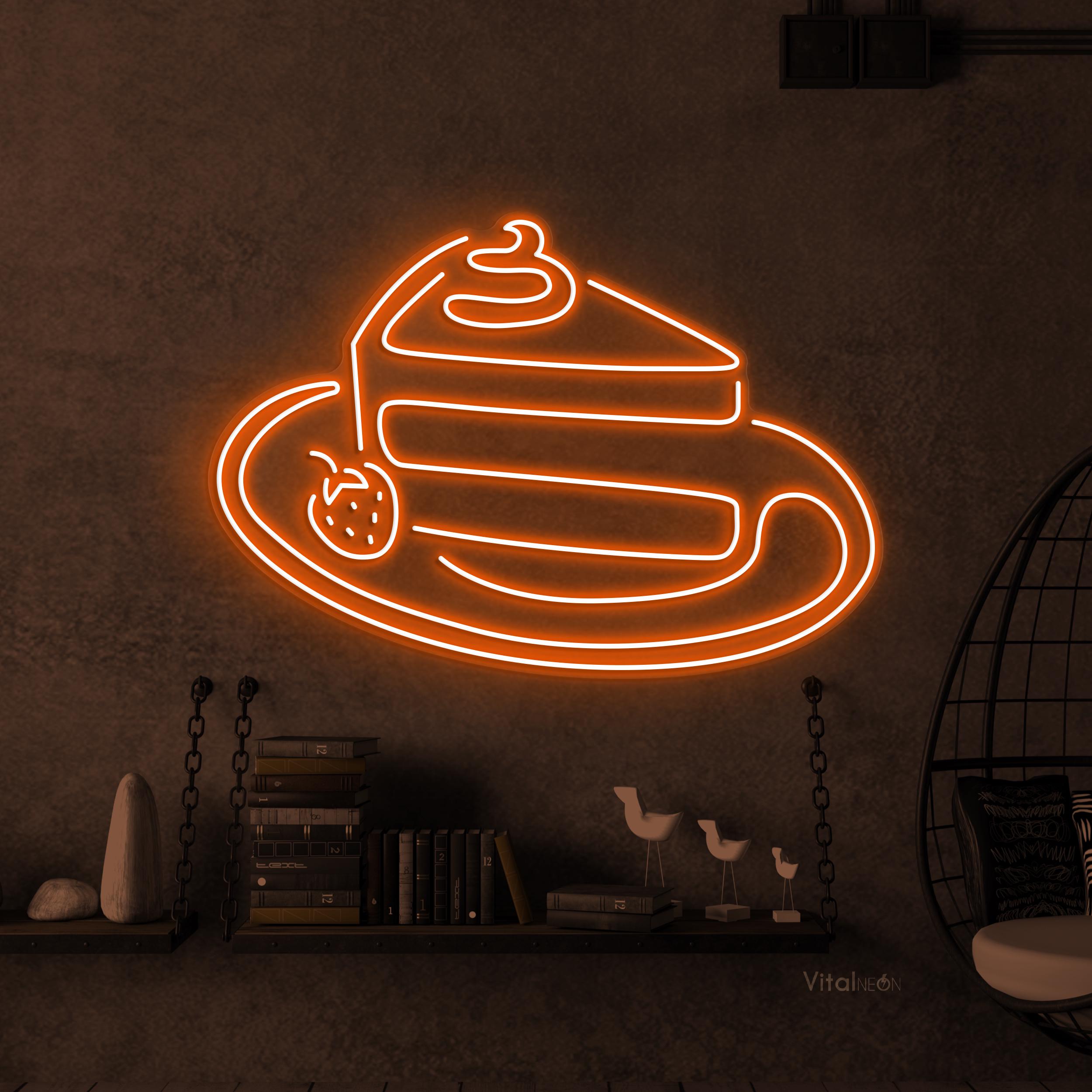 ケーキネオンサイン LEDライト ベーカリー デザートショップ ウォール