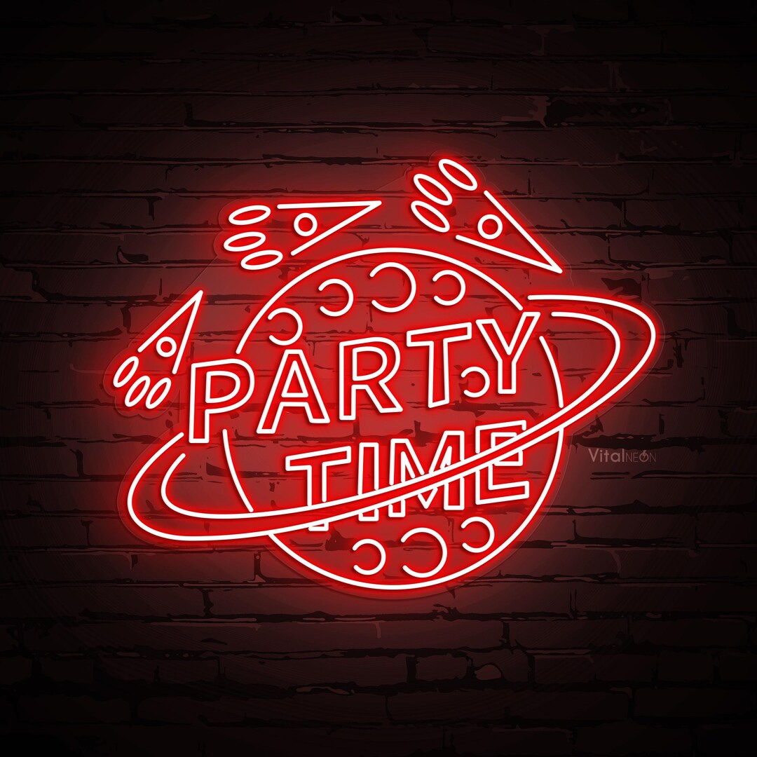Party Time Neon Sign, LED Wall Decor, Customizable Light - Etsy
