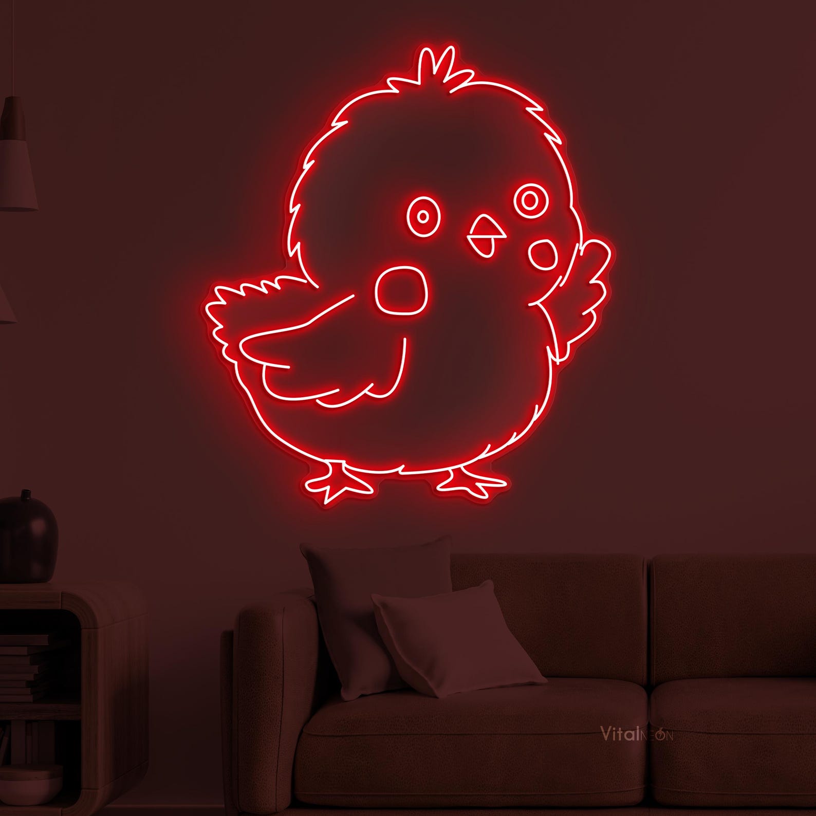 Chick Neon Sign LED Light Wall Art Home Decor Bird Shop Kids Lover Gift ...