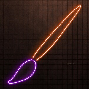 Paintbrush Neon Sign, Paintbrush LED Light, Art Gallery Wall Decor, Painter Room Neon Light, Paint Workshop Neon Decor, Painting Lover Gift