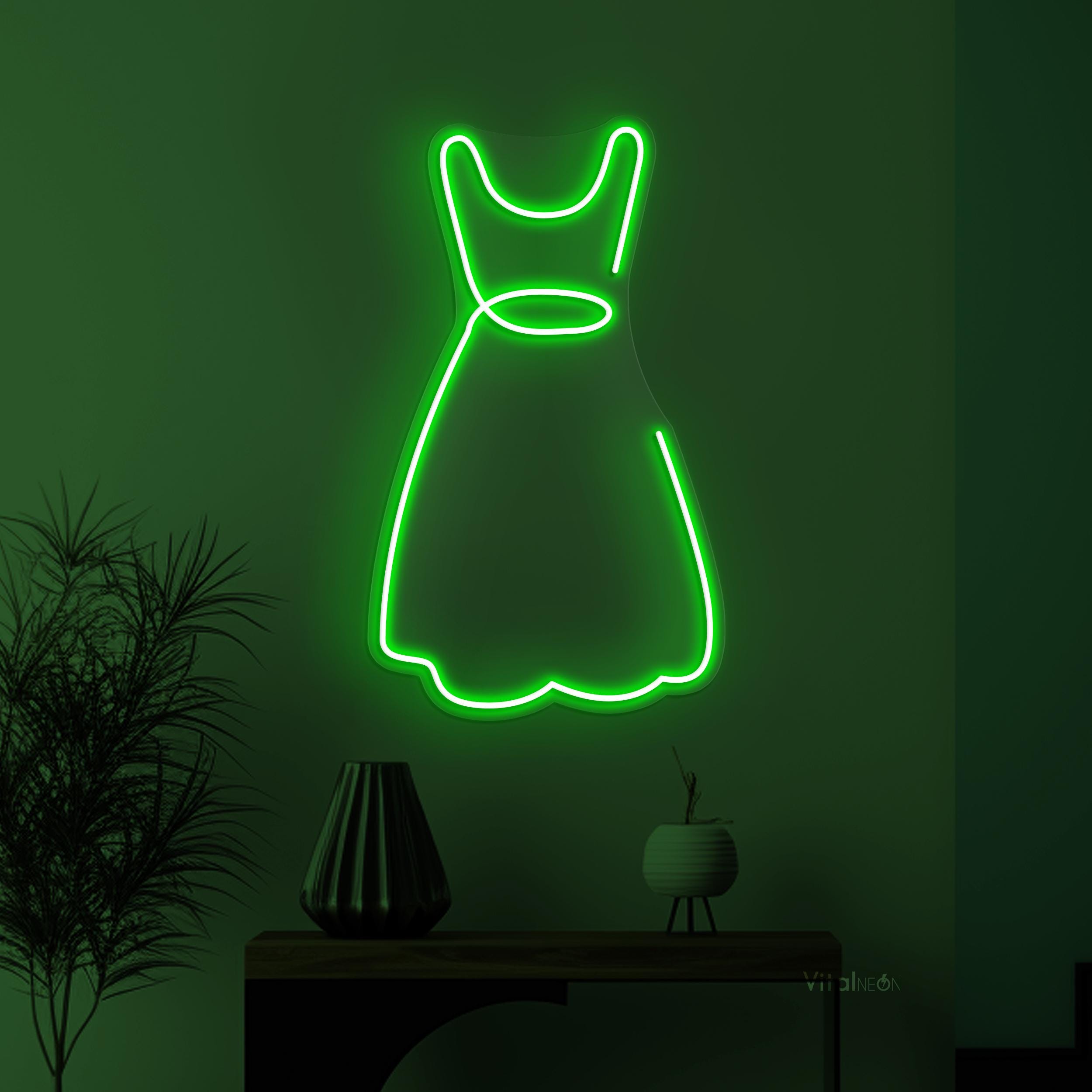 dress neon sign Cloth Neon Sign, Dress Neon Sign, Woman Dress Led Light, Frock Light Sign, Gown Neon Decor, Custom Sign for a Clothing Store, Gift for Her