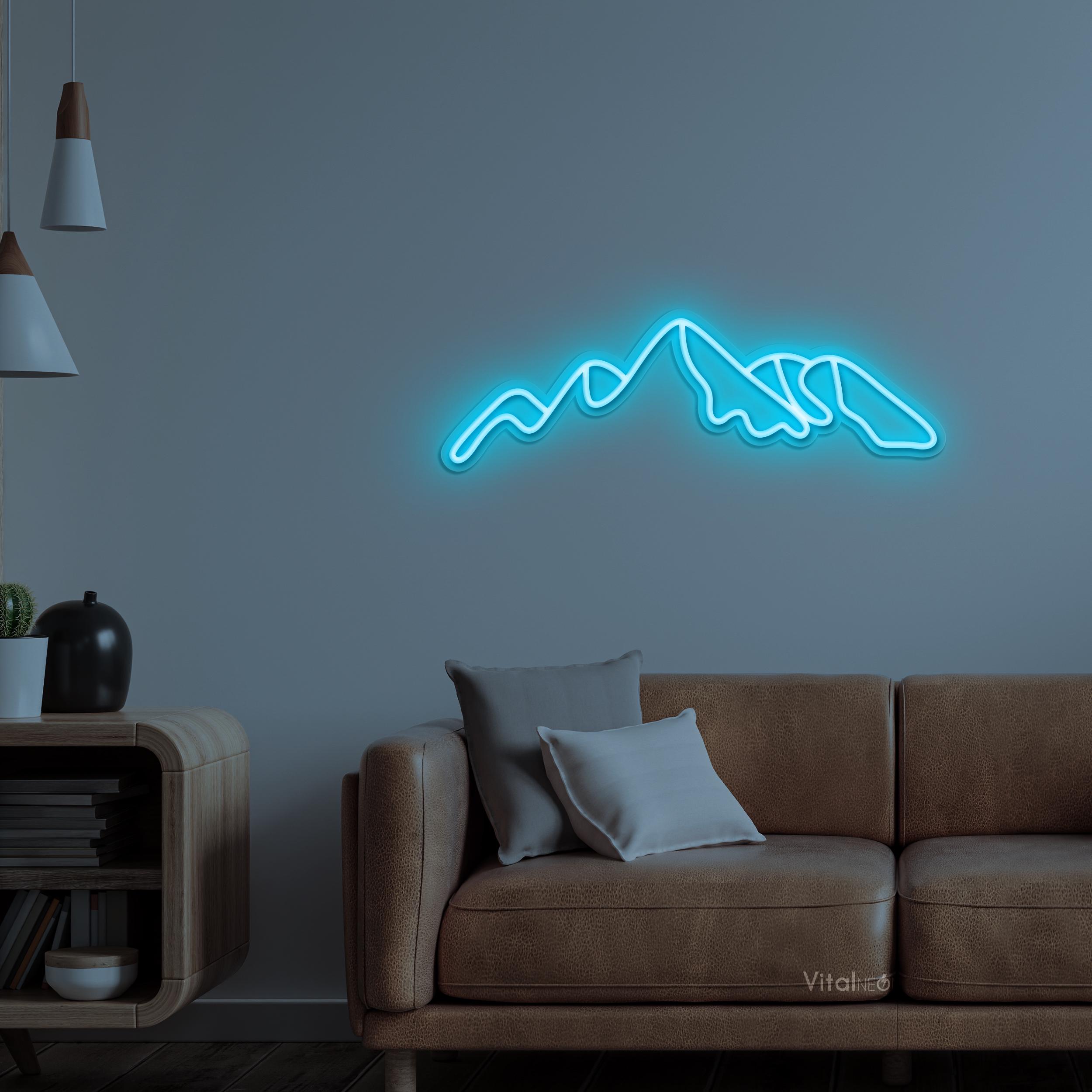 Customizable Mountain Neon Sign, LED Wall Art - Etsy
