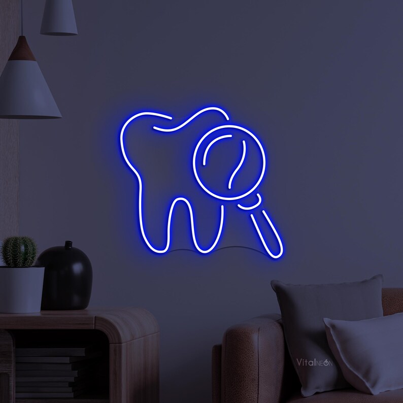 Tooth Neon Sign, Tooth LED Light, Dental Clinic Wall Art, Oral Care ...