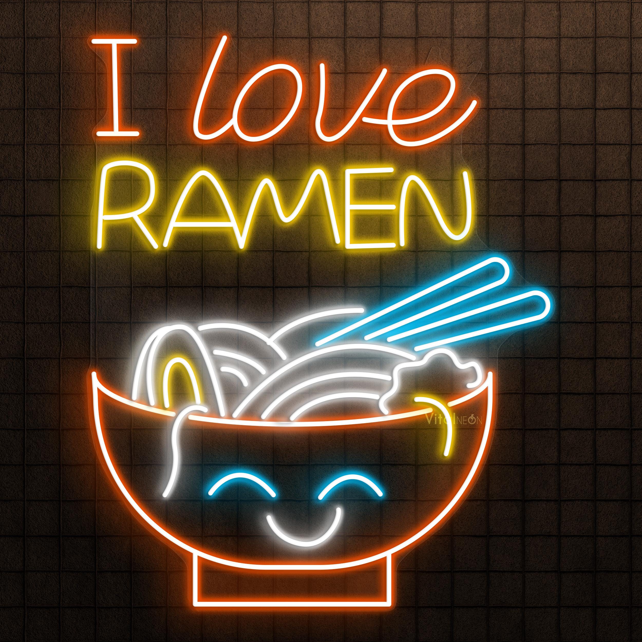 I Love RAMEN ネオンサイン LEDライト ラーメンショップ キッチン