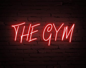 The Gym Neon Sign, The Gym LED Light, The Gym Light up Sign, Body Building Room Decor, Gym & Fitness Club Wall Decor, Gym Lover Gift idea