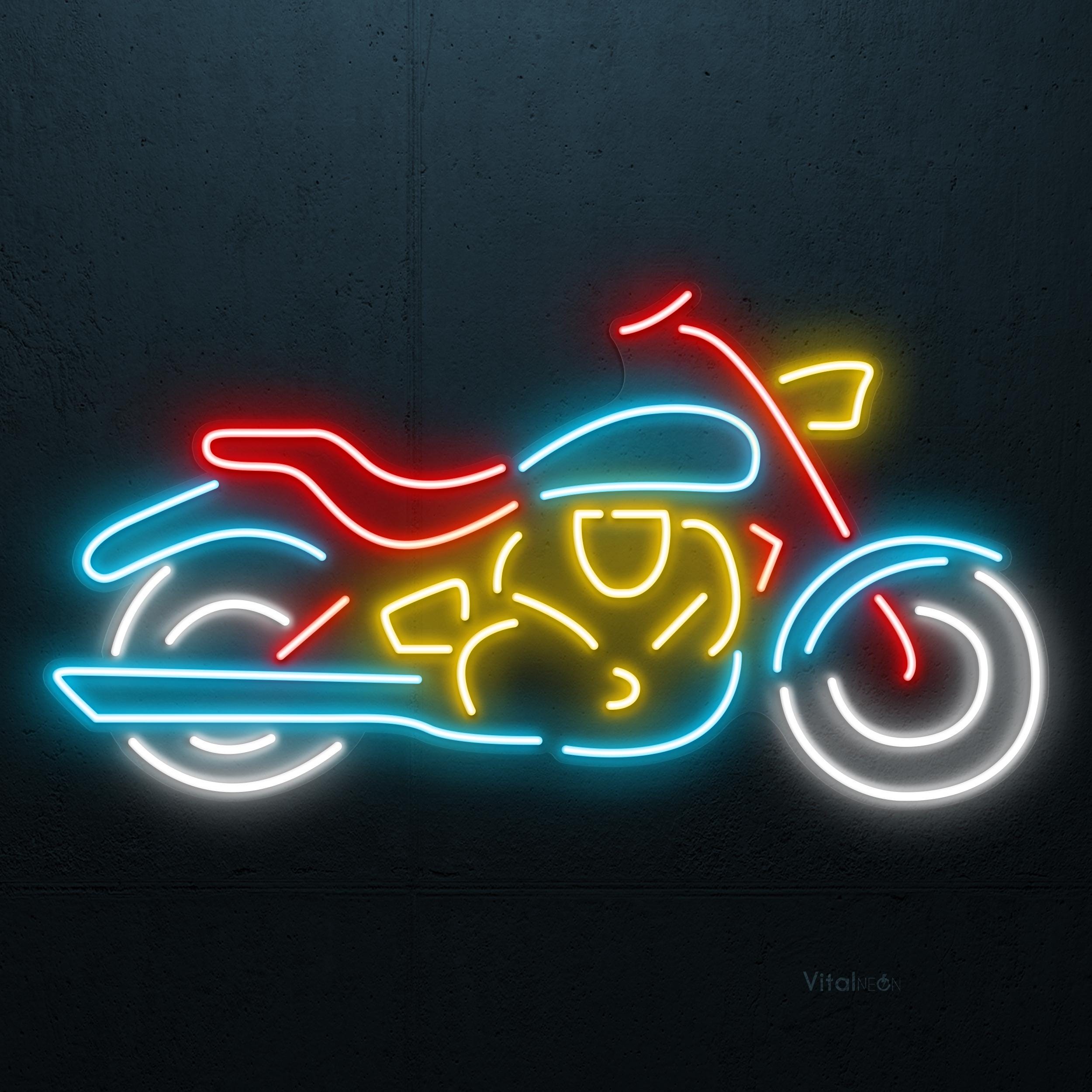 Sports Bike Neon Sign LED Motorcycle Light Biker Garage Wall Art
