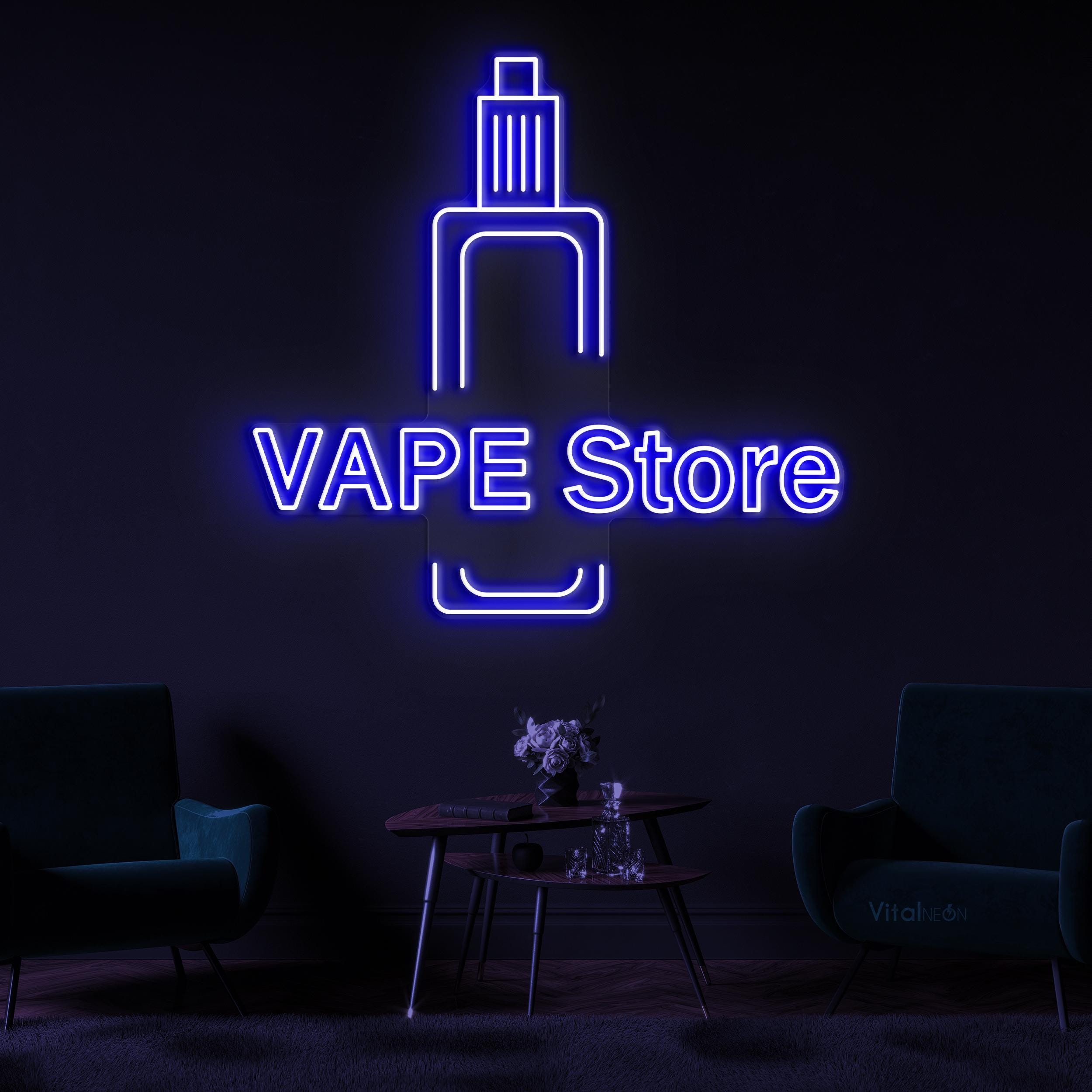 Vape Store LED Neon Sign for Shop, Modern Vaping Light, Bar Club Display  Art