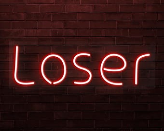 Loser Neon Sign, Loser Led Light, Edgy Wall Art, Kids & Game Room Wall Decor, Man Cave Neon Light, Office Led Sign, Funny Dorm Room Gift