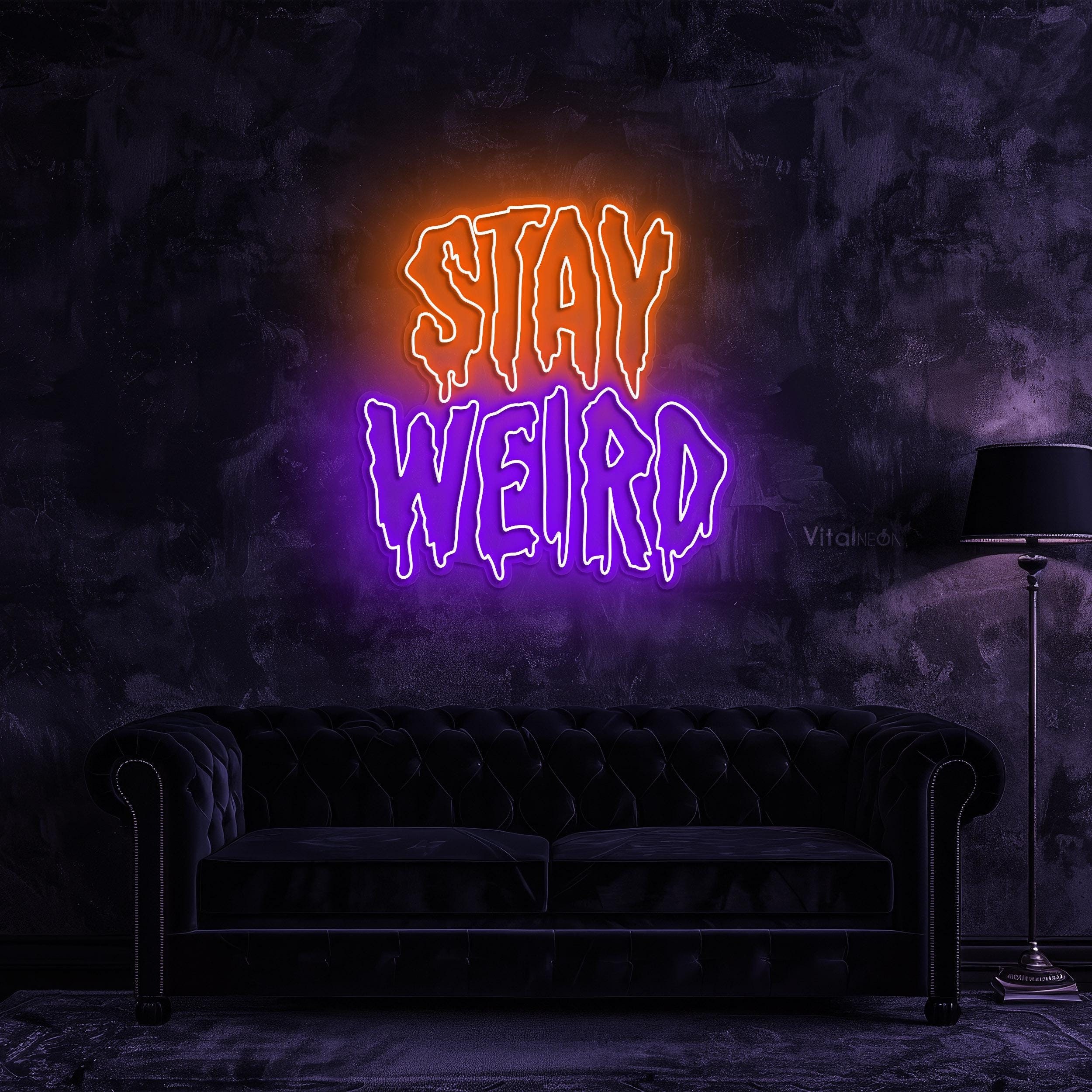 Stay Weird Neon Sign, Inspirational Wall Decor - Etsy Israel